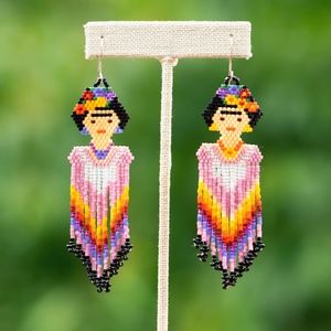 Frida Kahlo Miyuki Dangle Earrings